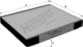 Hengst Filter E3985LI - Filtrs, Salona telpas gaiss www.autospares.lv