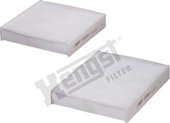 Hengst Filter E2967LI-2 - Фильтр воздуха в салоне www.autospares.lv