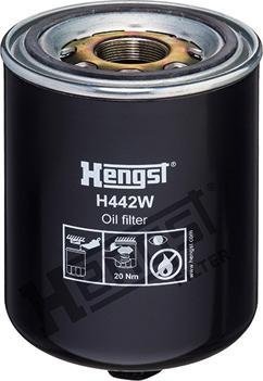 Hengst Filter H442W - Eļļas filtrs www.autospares.lv