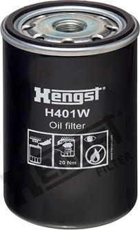 Hengst Filter H401W - Eļļas filtrs www.autospares.lv