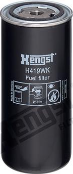 Hengst Filter H419WK - Degvielas filtrs www.autospares.lv