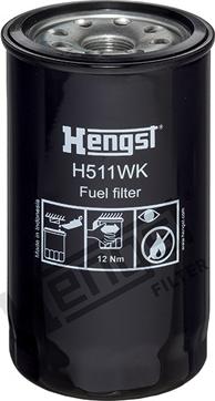 Hengst Filter H511WK - Degvielas filtrs autospares.lv