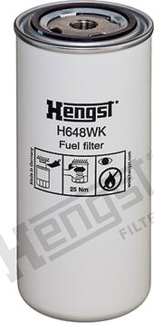 Hengst Filter H648WK - Degvielas filtrs www.autospares.lv