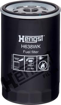 Hengst Filter H638WK - Degvielas filtrs www.autospares.lv