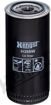 Hengst Filter H398W - Oil Filter www.autospares.lv