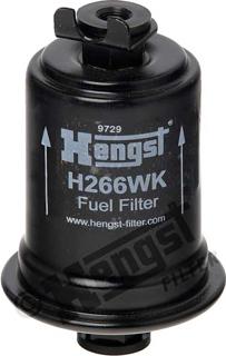 Hengst Filter H266WK - Топливный фильтр www.autospares.lv