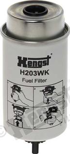 Hengst Filter H203WK - Degvielas filtrs www.autospares.lv