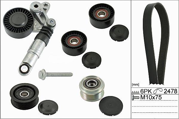 Hepu 20-1877 - Поликлиновый ременный комплект www.autospares.lv