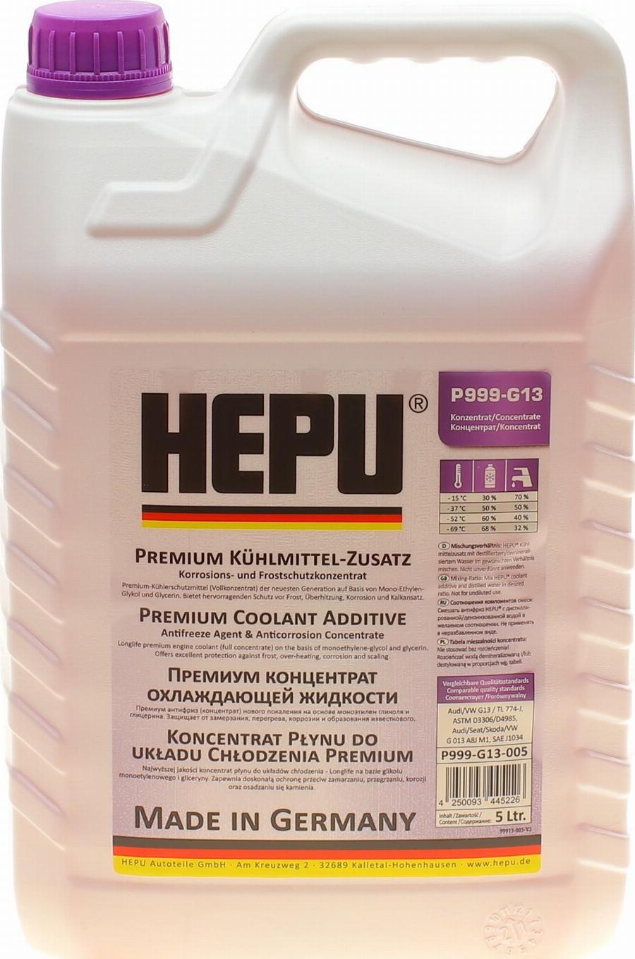 Hepu P999-G13-005 - Antifreeze www.autospares.lv