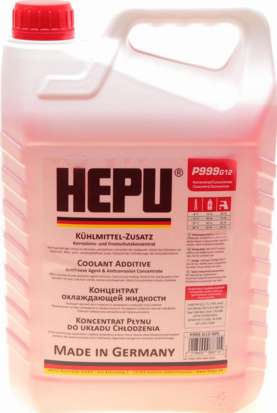 Hepu P999-G12-005 - Antifreeze www.autospares.lv