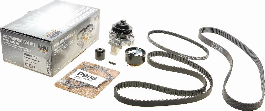 Hepu PK09080 - Water Pump & Timing Belt Set www.autospares.lv