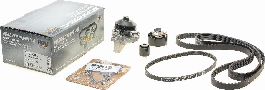 Hepu PK09081 - Water Pump & Timing Belt Set www.autospares.lv