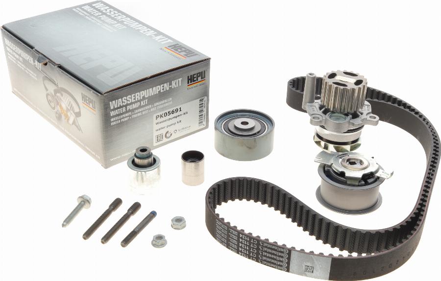 Hepu PK05691 - Water Pump & Timing Belt Set www.autospares.lv