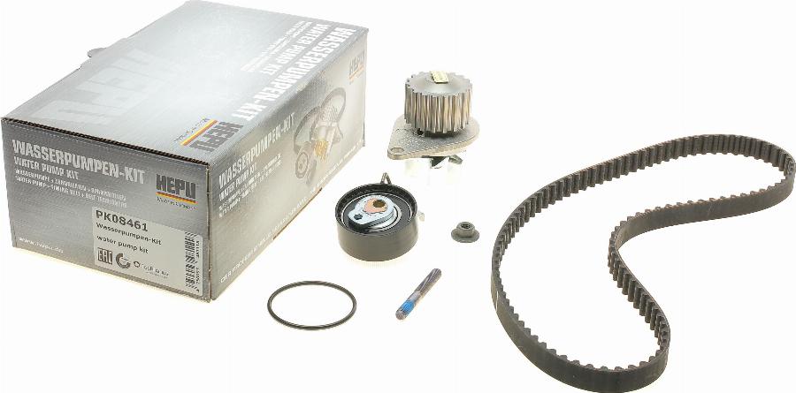 Hepu PK08461 - Водяной насос + комплект зубчатого ремня ГРМ www.autospares.lv