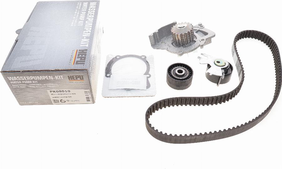 Hepu PK08010 - Water Pump & Timing Belt Set www.autospares.lv