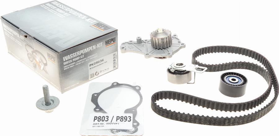 Hepu PK08036 - Water Pump & Timing Belt Set www.autospares.lv