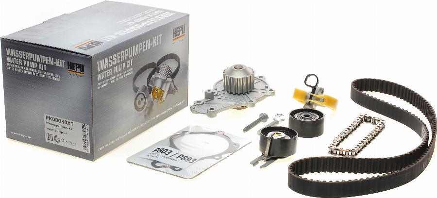 Hepu PK08030XT - Water Pump & Timing Belt Set www.autospares.lv