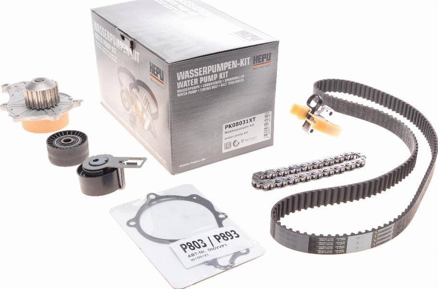 Hepu PK08031XT - Water Pump & Timing Belt Set www.autospares.lv