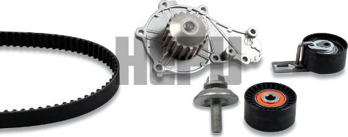 Hepu PK08032 - Водяной насос + комплект зубчатого ремня ГРМ www.autospares.lv