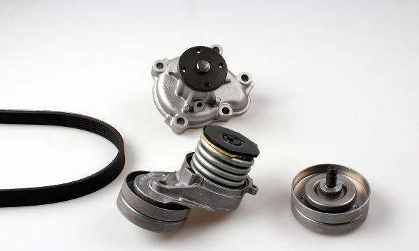 Hepu PK03410 - Water Pump + V-Ribbed Belt Set www.autospares.lv