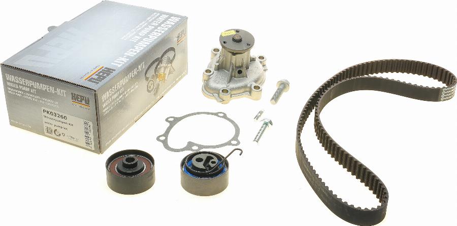 Hepu PK03260 - Water Pump & Timing Belt Set www.autospares.lv