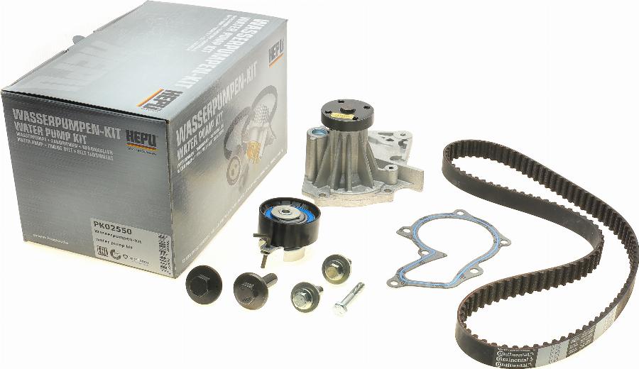 Hepu PK02550 - Water Pump & Timing Belt Set www.autospares.lv