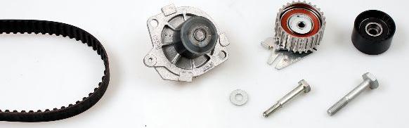 Hepu PK10550 - Водяной насос + комплект зубчатого ремня ГРМ www.autospares.lv