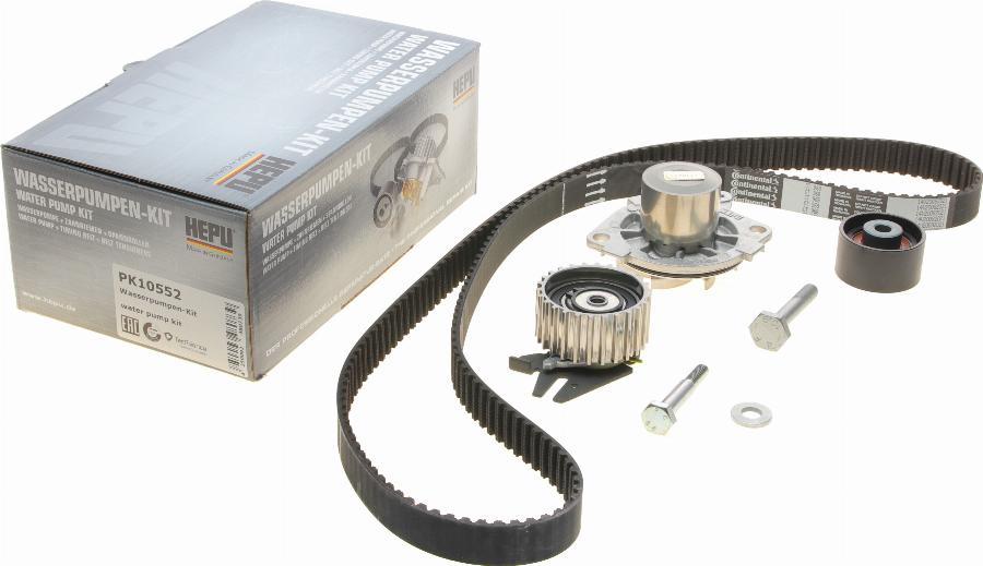 Hepu PK10552 - Water Pump & Timing Belt Set www.autospares.lv