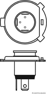 Herth+Buss Elparts 89901101 - Kvēlspuldze, Tālās gaismas lukturis www.autospares.lv