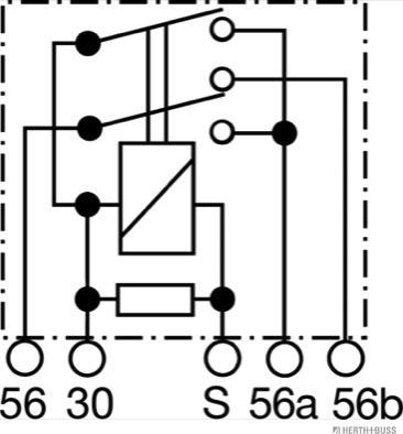 Herth+Buss Elparts 75899210 - Relay, low beam www.autospares.lv