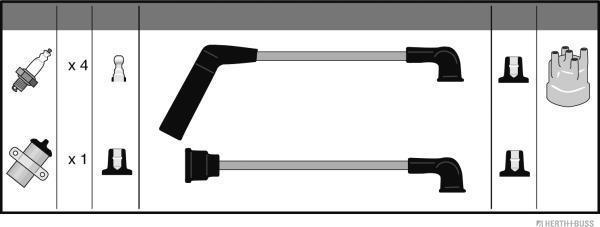 Herth+Buss Jakoparts J5385001 - Augstsprieguma vadu komplekts www.autospares.lv