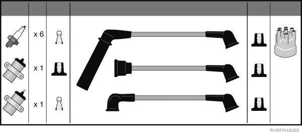 Herth+Buss Jakoparts J5385021 - Augstsprieguma vadu komplekts www.autospares.lv