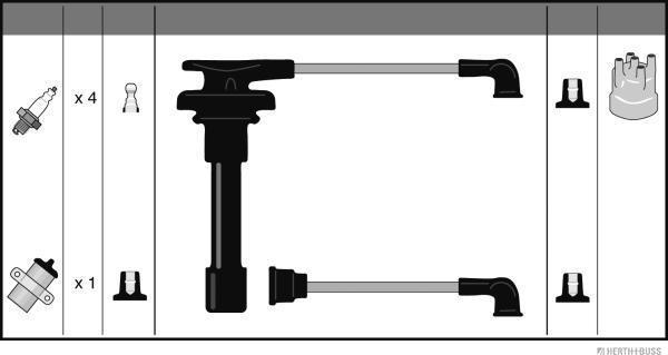 Herth+Buss Jakoparts J5386007 - Augstsprieguma vadu komplekts www.autospares.lv