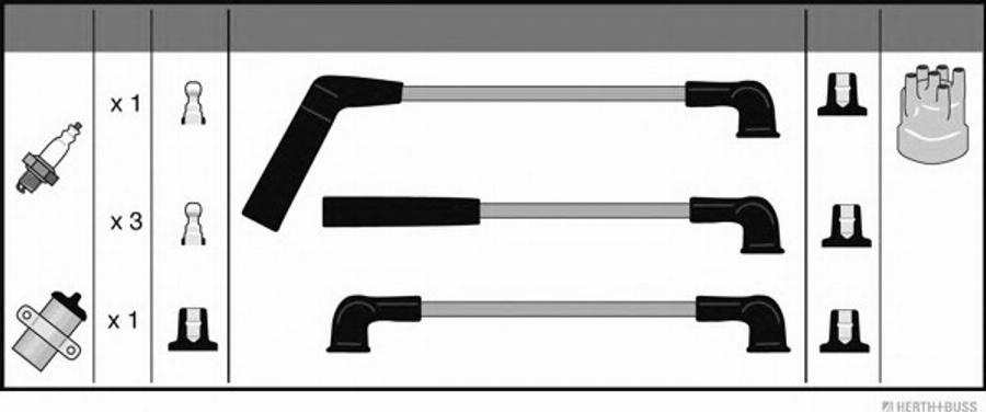 Herth+Buss Jakoparts J5381042 - Augstsprieguma vadu komplekts www.autospares.lv