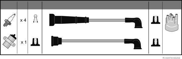 Herth+Buss Jakoparts J5381001 - Augstsprieguma vadu komplekts www.autospares.lv