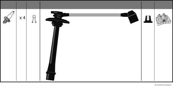 Herth+Buss Jakoparts J5382047 - Augstsprieguma vadu komplekts www.autospares.lv