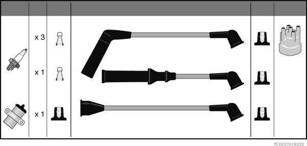 Herth+Buss Jakoparts J5382002 - Augstsprieguma vadu komplekts www.autospares.lv