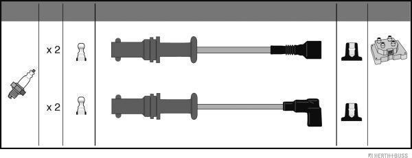 Herth+Buss Jakoparts J5387004 - Augstsprieguma vadu komplekts www.autospares.lv