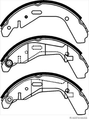 Herth+Buss Jakoparts J3508028 - Bremžu loku komplekts www.autospares.lv