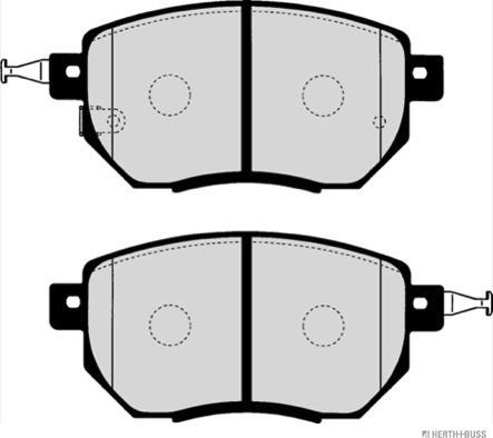 Herth+Buss Jakoparts J3601092 - Brake Pad Set, disc brake www.autospares.lv