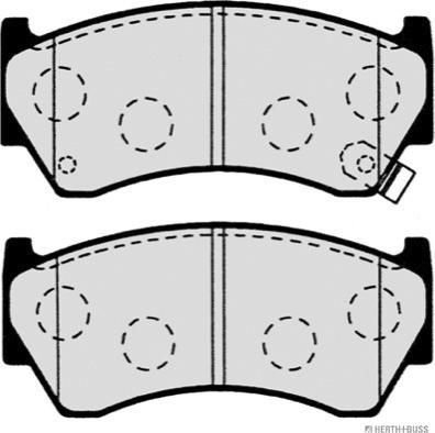 Herth+Buss Jakoparts J3601062 - Тормозные колодки, дисковые, комплект www.autospares.lv