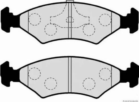 Herth+Buss Jakoparts J3603050 - Тормозные колодки, дисковые, комплект www.autospares.lv