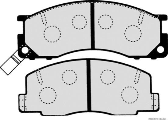 Herth+Buss Jakoparts J3602050 - Тормозные колодки, дисковые, комплект www.autospares.lv