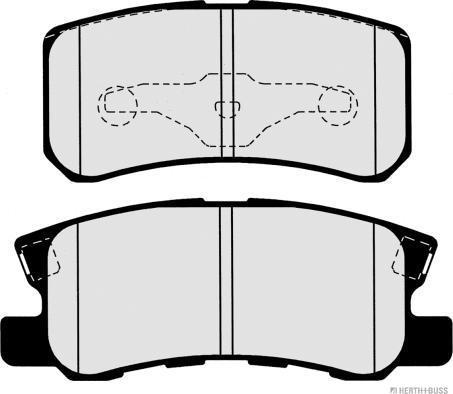 Herth+Buss Jakoparts J3615010 - Тормозные колодки, дисковые, комплект www.autospares.lv