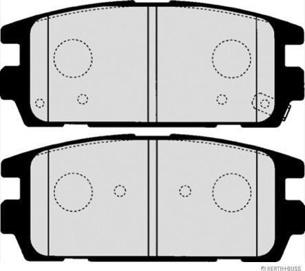 Herth+Buss Jakoparts J3610511 - Тормозные колодки, дисковые, комплект www.autospares.lv