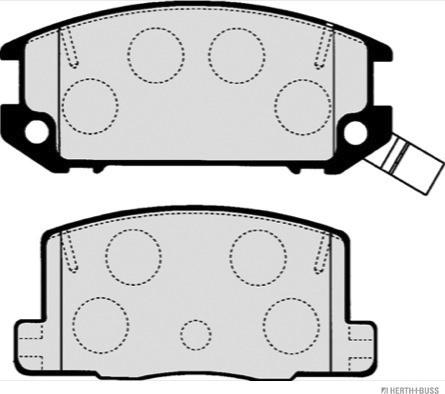 Herth+Buss Jakoparts J3612009 - Тормозные колодки, дисковые, комплект www.autospares.lv