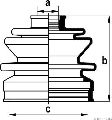 Herth+Buss Jakoparts J2864009 - Bellow, drive shaft www.autospares.lv