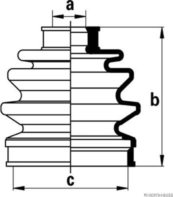 Herth+Buss Jakoparts J2864002 - Пыльник, приводной вал www.autospares.lv