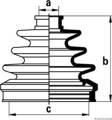 Herth+Buss Jakoparts J2864014 - Bellow, drive shaft www.autospares.lv