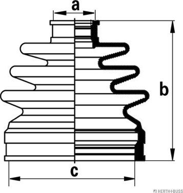 Herth+Buss Jakoparts J2864020 - Bellow, drive shaft www.autospares.lv